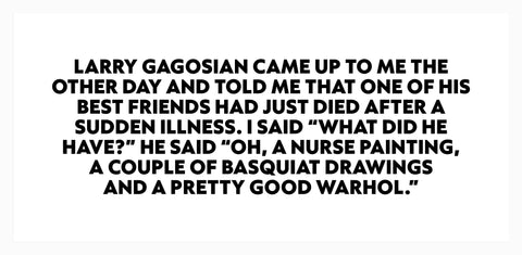 Kenny Schachter Larry Joke