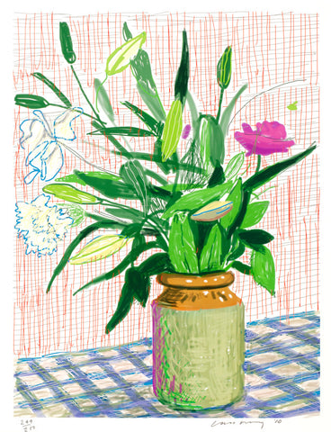 David Hockney "Untitled" Lillies Ipad Drawing