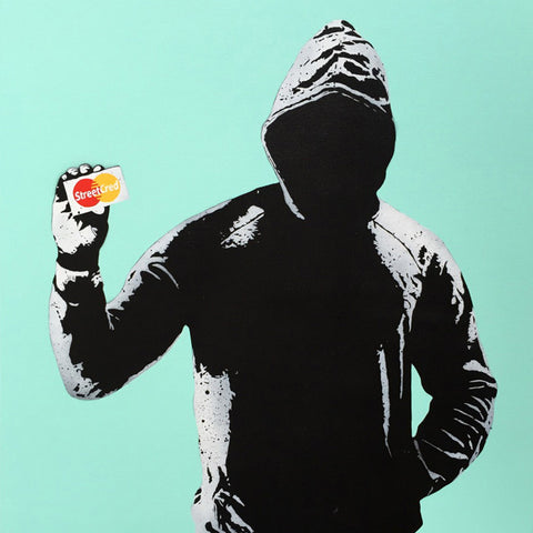 Fake "Street Cred" Unique Aqua Canvas