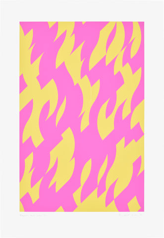 Bridget Riley "Magenta and Yellow" Signed Print