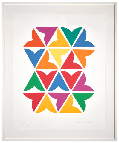 Bridget Riley "Standing Up, Turning Round, Lying Down" Signed Framed Print