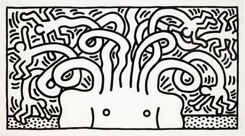 Keith Haring "Medusa Head" Etching
