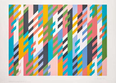 Bridget Riley "New Day" Signed Screen Print