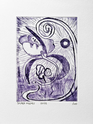 Shara Hughes "Night Opening” Signed Etching Print