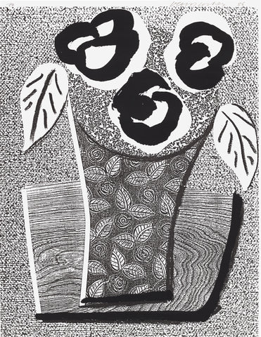 David Hockney "Three Black Flowers, May 1986"