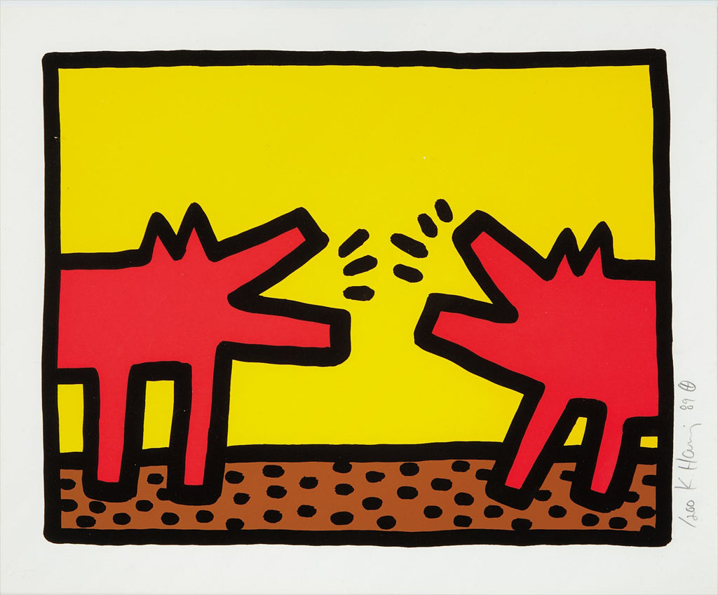 Keith Haring Barking Dogs, 1989, Pop Shop IV