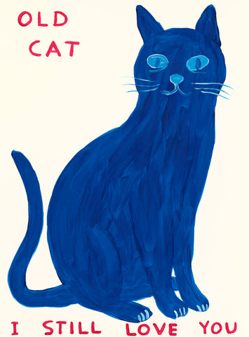 David Shrigley Old Cat I Still Love You Signed Print