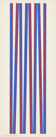 Bridget Riley "Elongated Triangles 1" Screen print