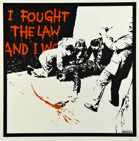 Banksy I fought the law Ronald Reagan