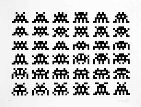 Space Invader Rocet Space Invader Signed Prints and Originals – Oliver Clatworthy Fine Art