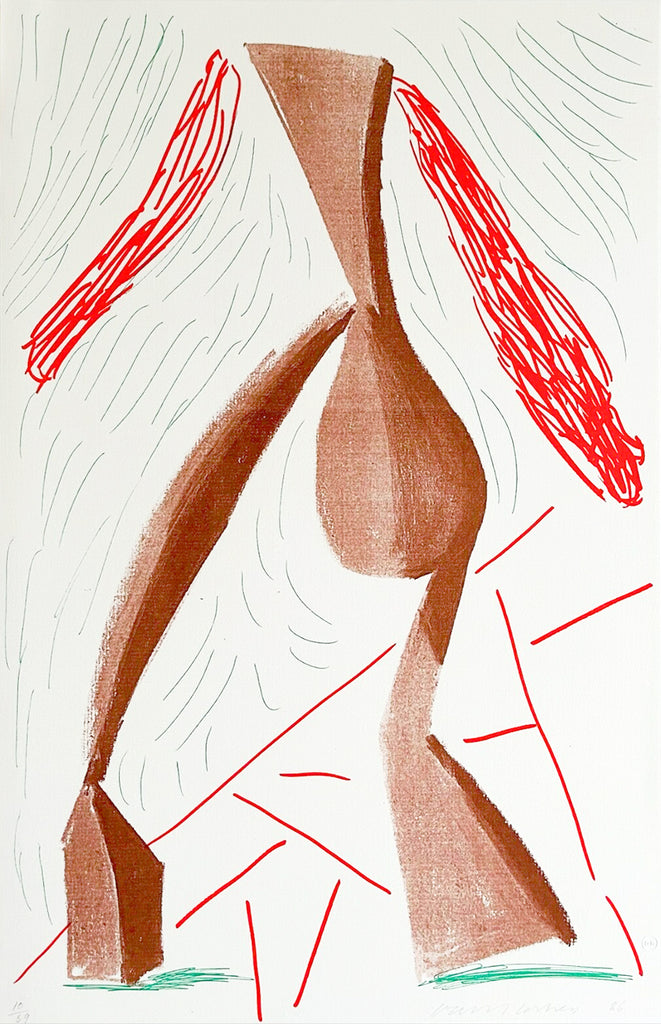 David Hockney, Walking ,June 1986. Home Made Prints