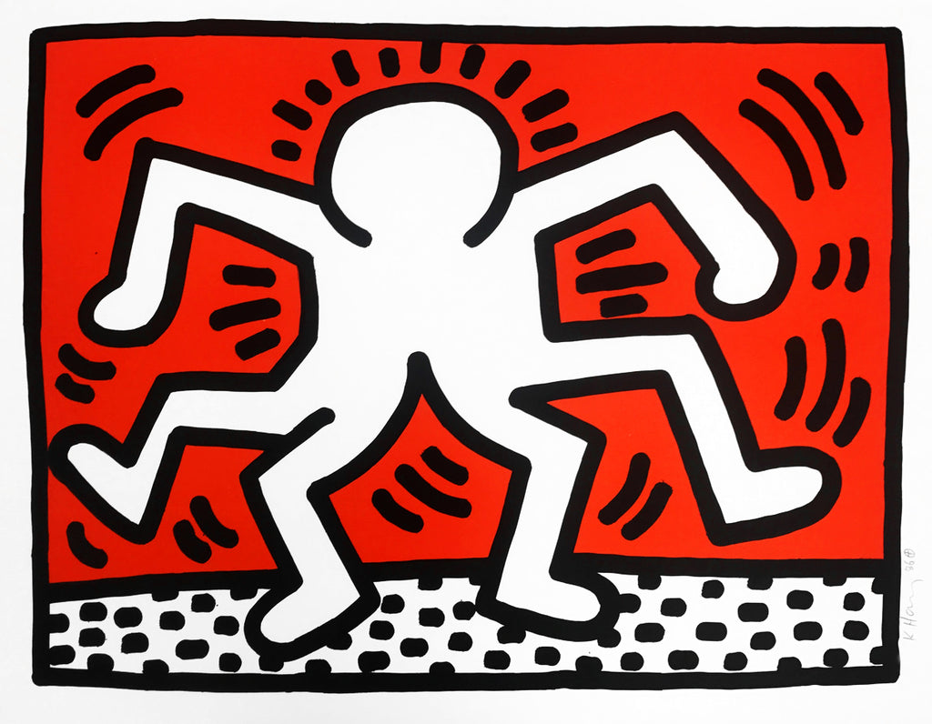 Keith Haring "Untitled" 1986 Double Man Signed Lithograph