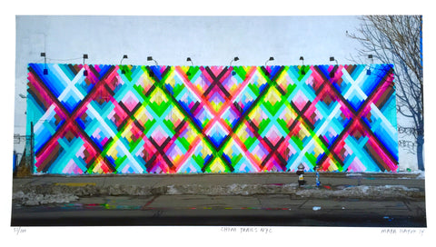 Maya Hayuk "Chem Trails (Bowery Wall) NYC"