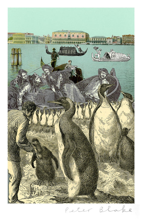 Peter Blake "Venice Penguins" Signed Print