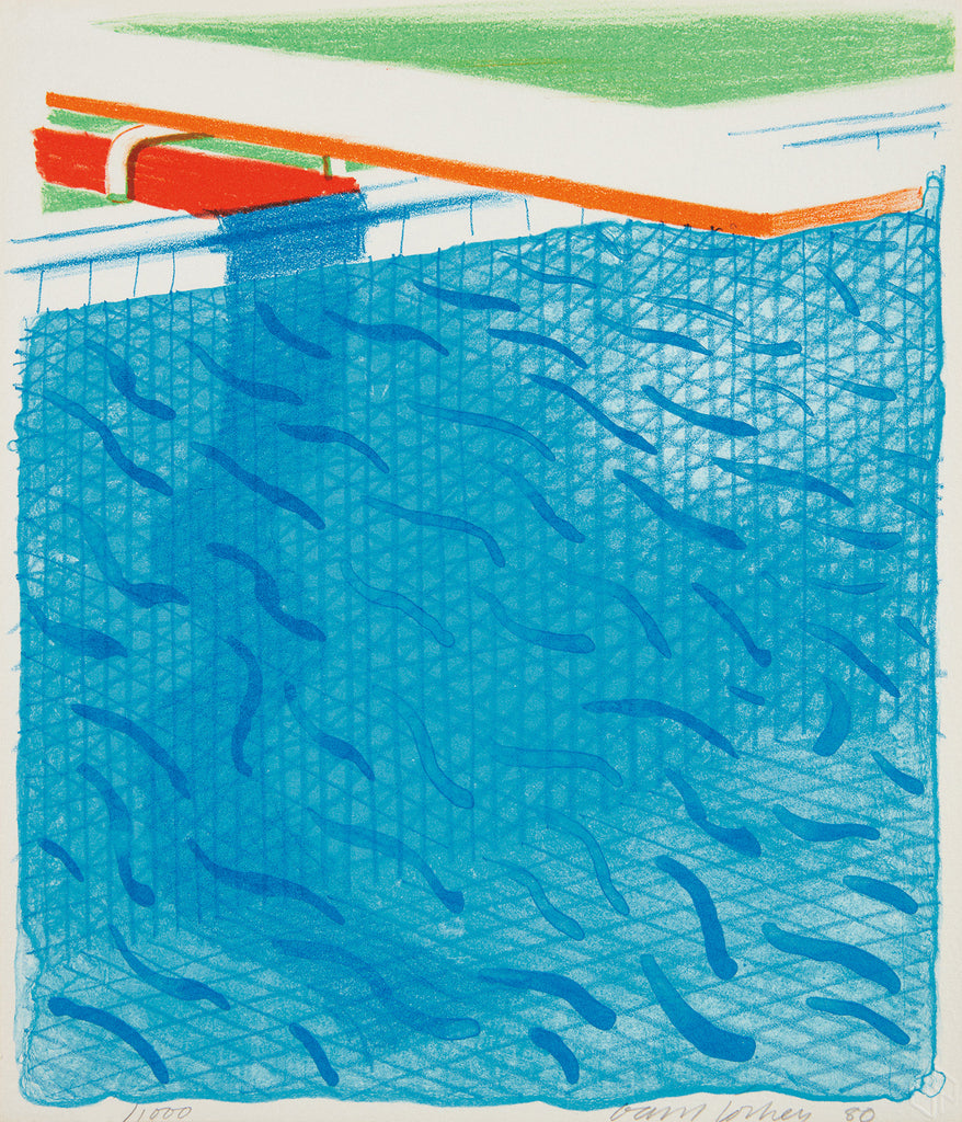 David Hockney "Pool Made with Paper and Blue Ink"