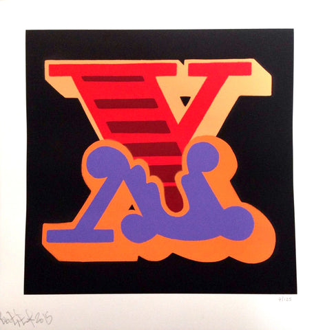 Ben Eine "Purple X" Jealous/Moniker Print