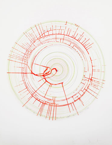 Damien Hirst " There's more to life than making jam and having kids" spin etching