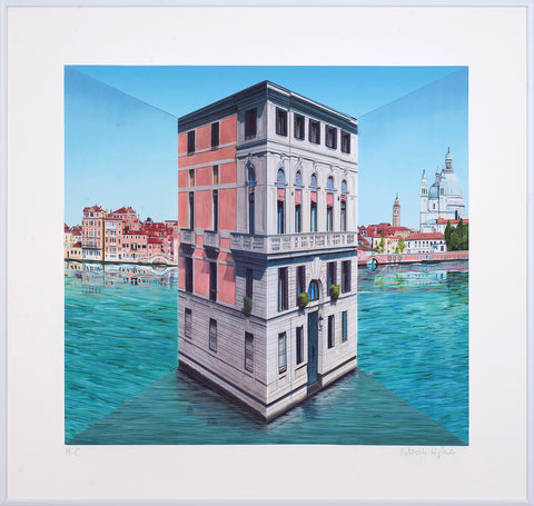 Patrick Hughes "Venetia" 3D Multiple. Venice inspired signed print.