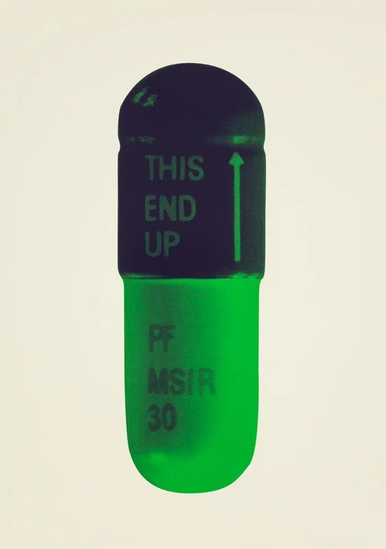 Damien Hirst "The Cure" Cream, Aubergine and Pea Green