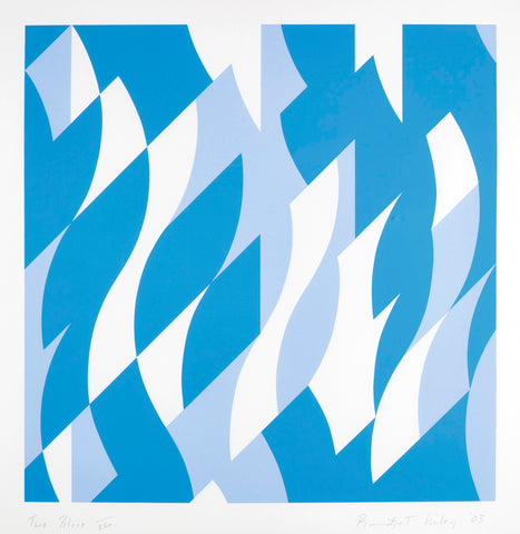 Bridget Riley "Two Blues"